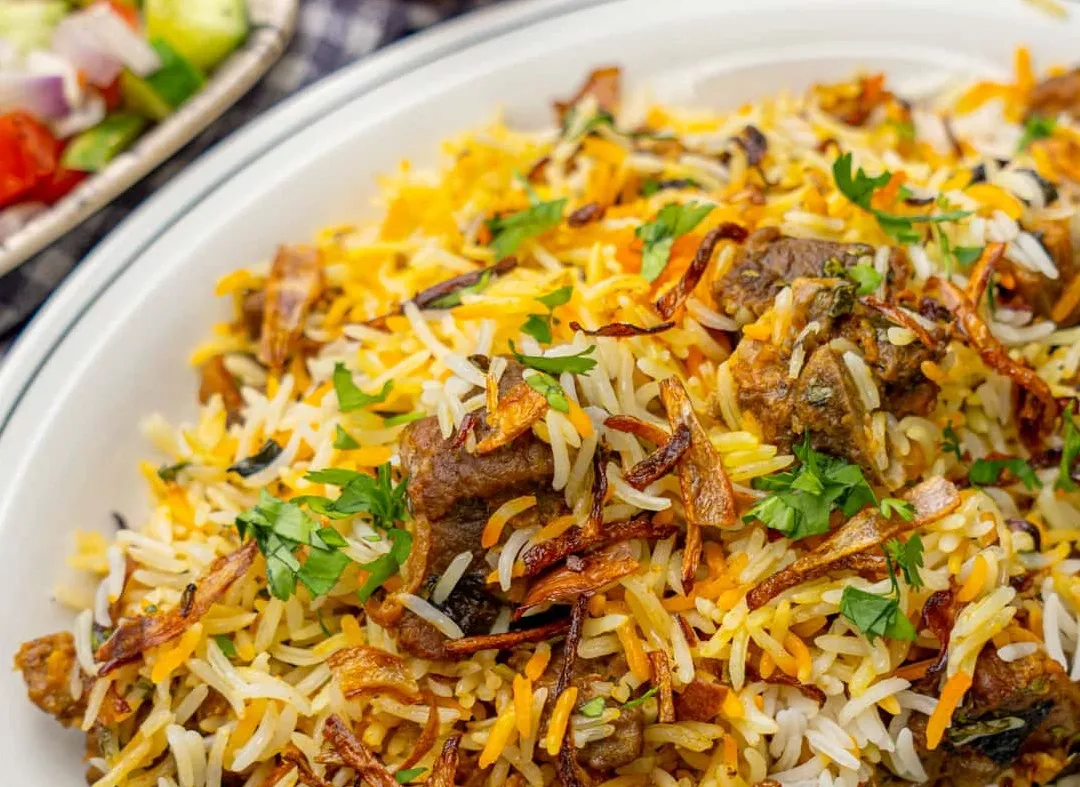 Lamb Biryani at Royal Crown Restaurant Winnipeg — fragrant basmati rice with tender lamb